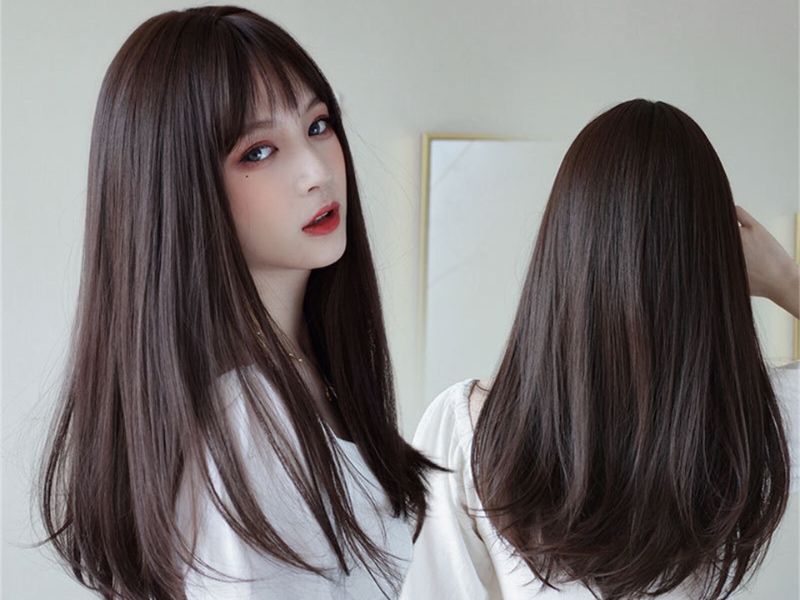 Kiểu tóc công sở thẳng tự nhiên 