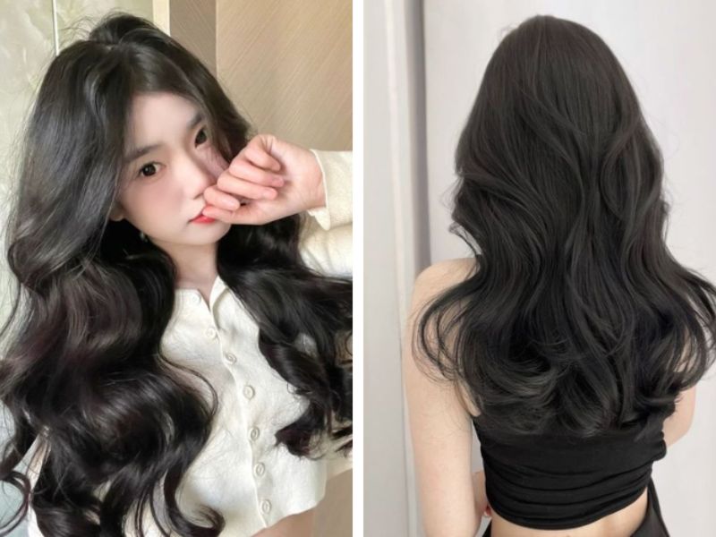 Kiểu tóc nữ Thu Đông uốn sóng lơi