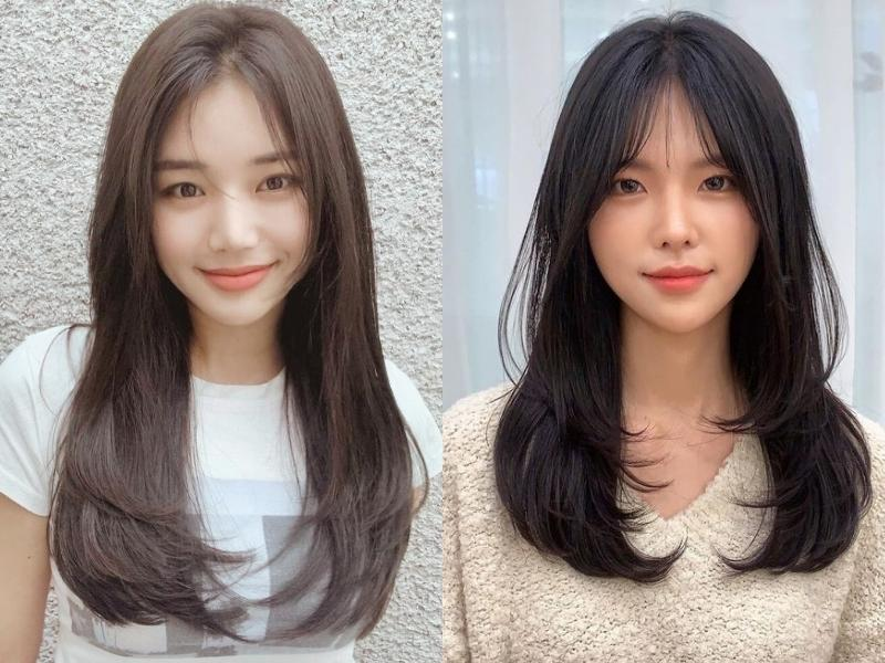 Kiểu tóc trẻ trung cho mặt dài