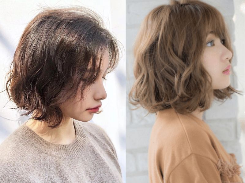 Tóc bob xoăn phồng